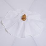 Ombrellone da Giardino 3x2.5 m con Palo in Legno a 8 Stecche, in Bambù, Legno e Poliestere, Bianco - immagine 8