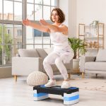 Stepper Fitness per Aerobica Regolabile su 3 Altezze da 10-15-20 cm, Blu e Nero - immagine 2