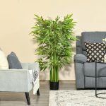 Pianta Finta Bambù in Vaso Realistico con 780 Foglie per Interno ed Esterno 140cm - immagine 2