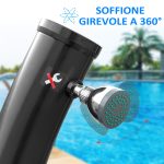 Doccia Solare Riscaldata 60° per Esterno con Serbatoio da 20 Litri e Miscelatore, Nero - immagine 6