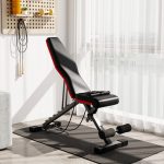 Panca Multifunzione per Addominali e Pesi, Inclinazione Regolabile ed Elastici, 130x48x48-109cm, Nero - immagine 8