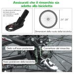 Rimorchio Bici e Passeggino per Cani 2 in 1 in Acciaio e Tessuto Oxford con Catarifrangenti, Verde - immagine 8