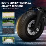 Moto Elettrica per Bambini 3-5 Anni in PP e Metallo con Rotelle, Clacson e Musica, 86x44x58 cm, Nera - immagine 6
