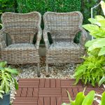 Set 11 Piastrelle per Esterni ad Incastro Antiscivolo in HDPE Riciclato, 30x30x2.2 cm, Marrone - immagine 2