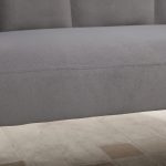Divano 2 Posti in Velluto con Gambe in Metallo e Schienale a Conchiglia, 132x66x80cm, Grigio - immagine 9