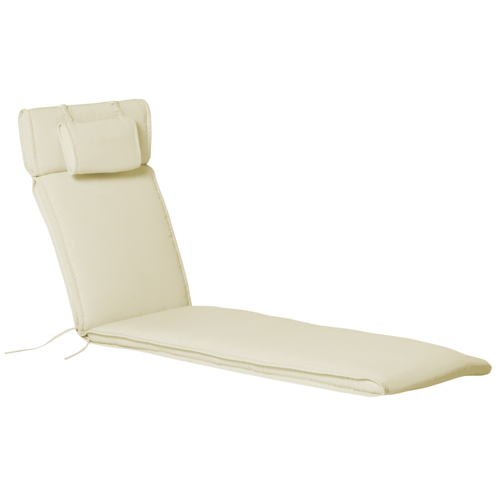 exEb5c19781182137.jpg Cuscino Per Sdraio Lettino Prendisole Da Giardino 198x53x5cm Bianco Crema - immagine 1