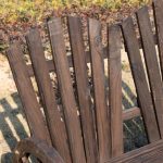 Panchina da Giardino in Legno Stile Country con Braccioli a Ruota, 108x66x95cm, Colore Legno - immagine 9
