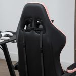 Sedia da Gaming ad Altezza Regolabile con Poggiatesta, 65x65x121-129 cm, Rosa e Nero - immagine 8