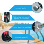 Doccia Solare Riscaldata 60° per Esterno con Serbatoio da 20 Litri e Miscelatore, Nero - immagine 5