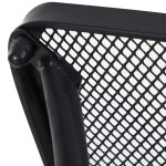 Tavolino da Giardino Quadrato in Acciaio con Piano Traforato, 45x45x50 cm, Nero - immagine 8