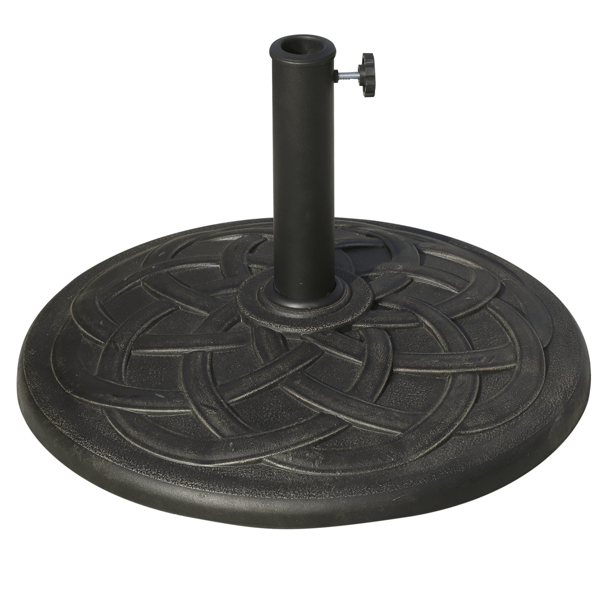 hOU66419985870045.jpg Base per Ombrellone in Resina 19kg con Decorazioni e Accoppiatore, Antiruggine, Φ54.5cm, Bronzo - immagine 1