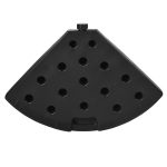 Base per Ombrellone a Braccio da 4 Pezzi in HDPE Riempibili con Acqua e Sabbia, Ø100x8 cm, Nero - immagine 9