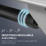 Vogatore a 12 Resistenze con Monitor Digitale e Struttura in Alluminio, Acciaio e ABS, 160x61x50 cm - immagine 5