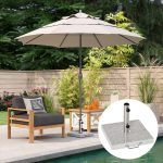 Supporto Base Per Ombrellone da Giardino in Marmo Peso 25kg 40×40×36cm - immagine 2