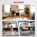 Manubrio Esagonale da 20kg in Acciaio e Gomma per Workout in Palestra, Casa e Ufficio, Nero - immagine 6