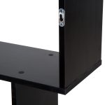 Libreria Legno Design Moderno con 6 Ripiani 80 × 23 × 192cm Nero - immagine 8