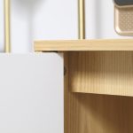 Mobile Multiuso Moderno in Truciolato e Legno di Pino con Ripiano Interno Regolabile su 3 Livelli, 77x35x77.5 cm - immagine 9