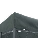 Copertura per Gazebo 4x3 m a 2 Livelli in Poliestere con Cinghie e 10 Fori di Drenaggio, Grigio Antracite - immagine 8