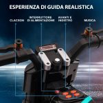 Moto Elettrica per Bambini 3-5 Anni in PP e Metallo con Rotelle, Clacson e Musica, 86x44x58 cm, Nera - immagine 4