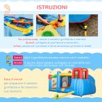Castello Gonfiabile per Bambini con Scivolo, Trampolino e Piscina, 390x300x197cm - immagine 6
