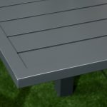 Set da Giardino con Tavolo Allungabile in Alluminio e 6 Sedie con Seduta Traspirante, Grigio - immagine 9
