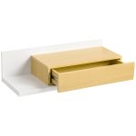 Set Mobili da Ingresso con Specchio 40x70cm e Cassetto in Legno con Fissaggio a Muro - immagine 7