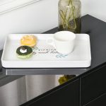 Mobiletto Multiuso Nero con 2 Cassetti e 2 Armadietti ad Apertura a Pressione, 117x36x74cm - immagine 8