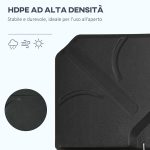 Base per Ombrellone in HDPE da 4 Pezzi, Riempibili con Acqua e Sabbia max 18kg, 103x103x8.3 cm, Nero - immagine 6