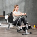 Vogatore a 12 Resistenze con Monitor Digitale e Struttura in Alluminio, Acciaio e ABS, 160x61x50 cm - immagine 2