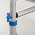 Sgabello per Doccia in Alluminio con Altezza Regolabile e Piedini Antiscivolo a Ventosa, Blu - immagine 8