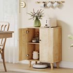 Mobile Multiuso Stile Vintage in Legno con Due Ripiani interni, 60x30x76cm - immagine 2