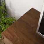 Mobile Porta TV fino 65" con 2 Armadietti e 2 Vani Aperti in Legno, 150x40x56cm, Marrone - immagine 9