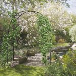 Archetto da Giardino per Piante Rampicanti e Decorazioni, Metallo Nero, 157x40x223cm - immagine 2