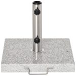 Supporto Base Per Ombrellone da Giardino in Marmo Peso 25kg 40×40×36cm - immagine 8