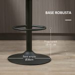 Set 2 Sgabelli da Bar Girevoli con Poggiapiedi e Altezza Regolabile, 35x36x64-85cm, Marrone - immagine 7