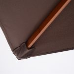 Ombrellone Rettangolare Inclinabile 2x1.5 m con 6 Stecche e Apertura a Corda, in Bambù e Poliestere Caffè - immagine 9