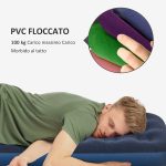 Letto Gonfiabile Singolo con Pompa Manuale Inclusa, 73x191x22 cm, Blu - immagine 6