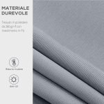 Tenda da Sole da Esterno Avvolgibile Manualmente in Alluminio e Poliestere, 2.5x2 m, Grigio e Bianco - immagine 4