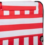 Set 2 Lettini Spiaggia Pieghevoli con Schienale Regolabile a 5 Livelli e Borsa, Rosso - immagine 8