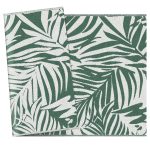 Tappeto Esterno per Balcone e Terrazza Reversibile con Fantasia a Foglie, 152x243 cm, Verde e Bianco - immagine 8