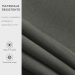 Tenda da Sole per Esterno Avvolgibile a Bracci con Apertura a Manovella, 350x250 cm, Grigio - immagine 4