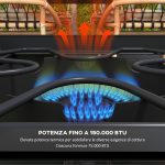 Fornello a Gas da Campeggio con 2 Bruciatori 150,000 BTU in Metallo con Gambe Rimovibili, Nero - immagine 4