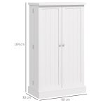 Armadio da Cucina con 5 Ripiani Centrali e 2 Ripiani Laterali a 6 Livelli, in MDF, 60x30x104 cm, Bianco - immagine 4