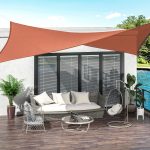 Tenda a Vela Rettangolare 4x6 m Resistente ai Raggi UV con Corda, in PE e Acciaio Inox, Rossa - immagine 2