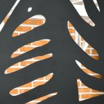 Separé a 3 Ante Verticali in Acciaio con Motivo Tropicale, 122x45x198 cm, Nero - immagine 8