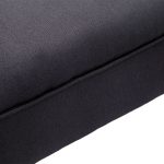 Panca Fondo Letto Imbottita con Braccioli Arrotolati, 102x35x51cm, Nero - immagine 8