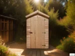 Casetta a pannelli 16 mm, 1,40 X 1,40 m 2.00m² con pavimento e WC a secco - immagine 4