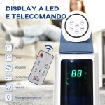 Ventilatore a Torre 50W a 3 Modalità e 3 Velocità con Timer da 12h, in ABS, Ø32x118.2 cm, Bianco - immagine 7