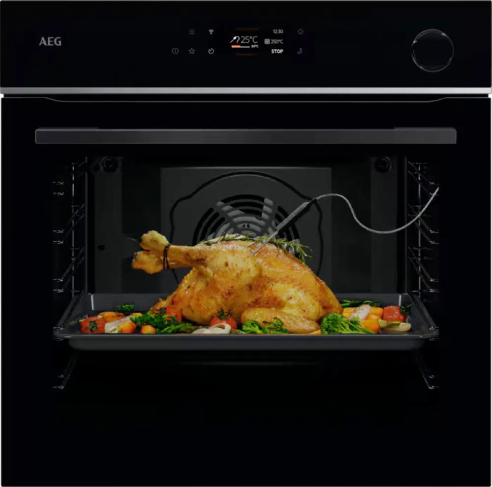 581280_0 Aeg TR7PB63ZSB Serie 7000 MealAssist Forno combinato a vapore pirolitico cm. 60 - nero - immagine 1