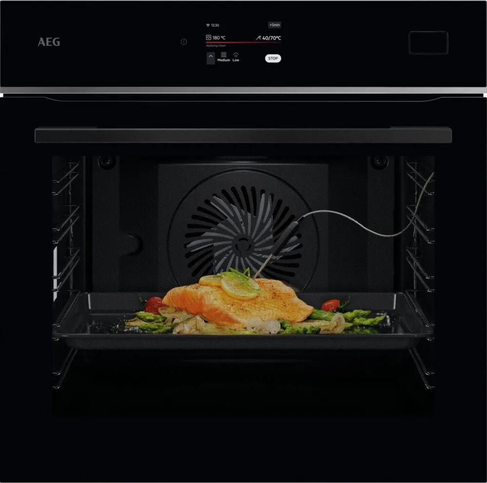 581297_0 Aeg TB8SB73ZAB Serie 8000 MealAssist Forno a vapore multifunzione cm. 60 - nero - immagine 1
